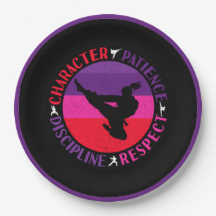 Martial Arts Core Values - Karate Paper Plate