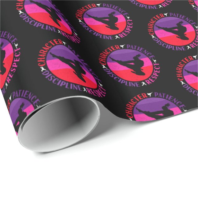 Martial Arts Core Values - Karate Wrapping Paper (Roll Corner)