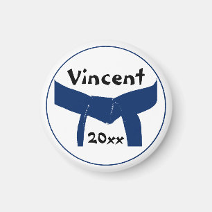 Martial Arts Dark Blue Belt Magnet