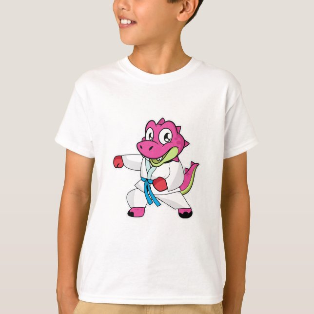 Martial Arts Dinosaur Girl T-Shirt (Front)