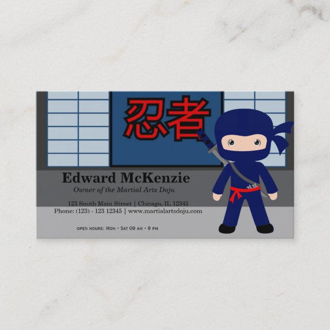 Martial Arts Doju Business Card (Front)