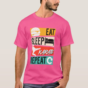Martial Arts Eat Sleep Karate Repeat Shaolin Karat T-Shirt