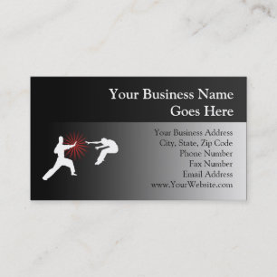 Martial Arts Energy Silhouette Business Card