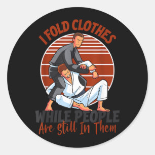Martial Arts Fighter Judo Karate Brazilian Classic Round Sticker