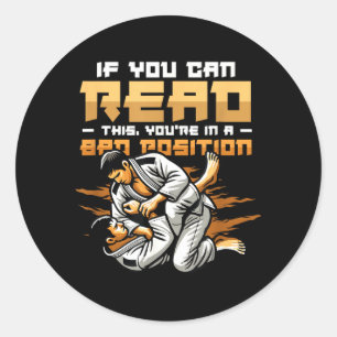 Martial Arts Fighter Judo Karate Brazilian Classic Round Sticker