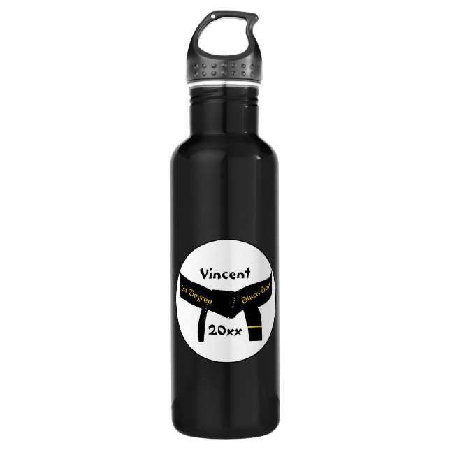 Martial Arts First Degree Black Belt 710 Ml Water Bottle (Front)