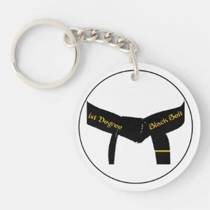 Martial Arts First Degree Black Belt Key Ring