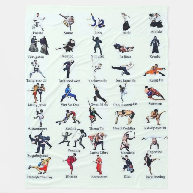 MARTIAL ARTS FLEECE BLANKET (Front)