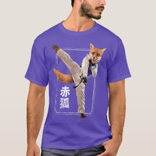 Martial Arts Fo Illustration Karate Fighter Black T-Shirt