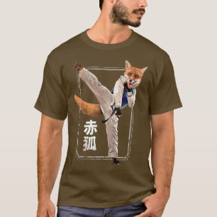 Martial Arts Fo Illustration Karate Fighter Black T-Shirt