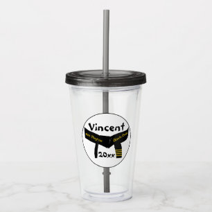 Martial Arts Fourth Degree Black Belt Acrylic Tumbler