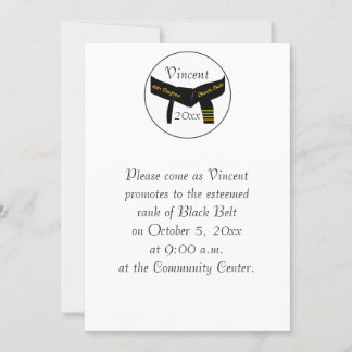 Martial Arts Fourth Degree Black Belt Test Invite