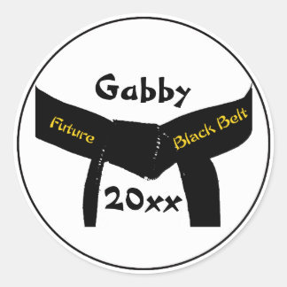 Martial Arts Future Black Belt Stickers