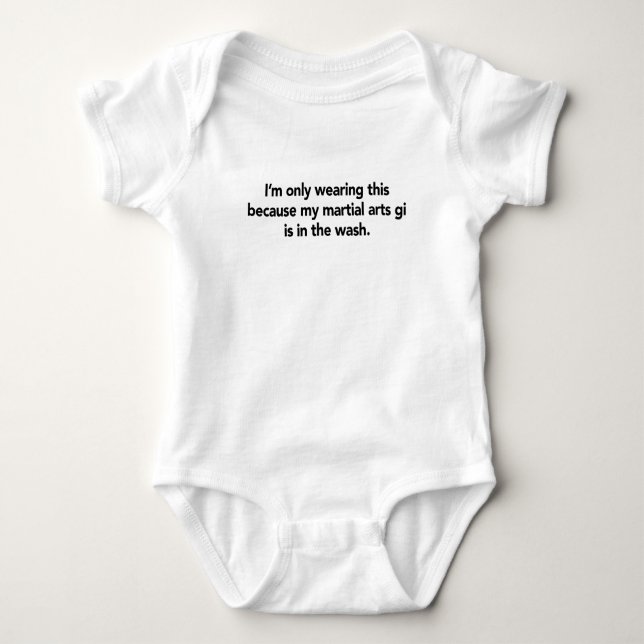 Martial Arts Gi Light Baby Bodysuit (Front)