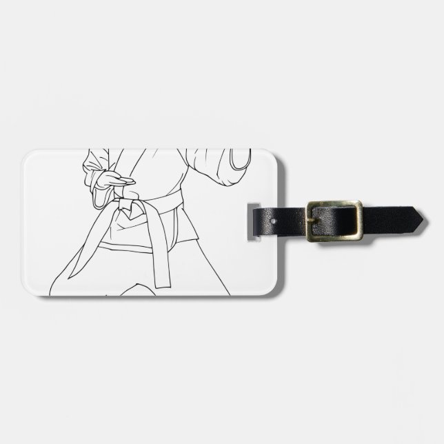 Martial Arts Girl Luggage Tag (Front Horizontal)