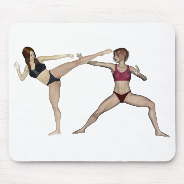 Martial Arts Girls Mouse Mat (Front)