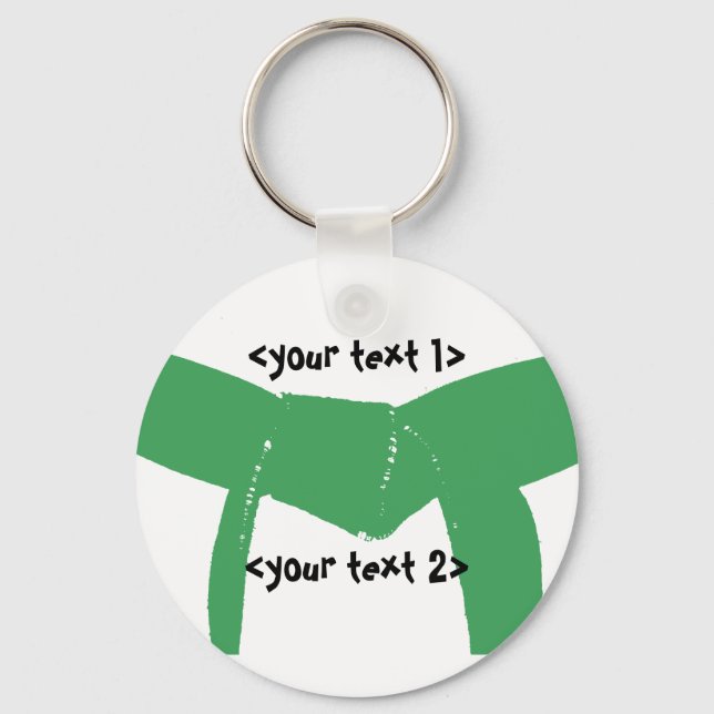 Martial Arts Green Belt Key Ring (Front)