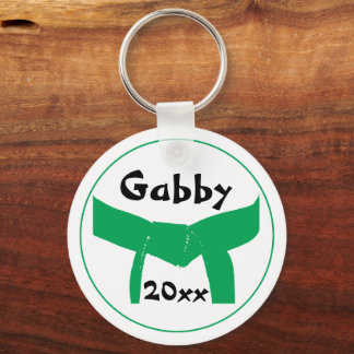Martial Arts Green Belt Key Ring