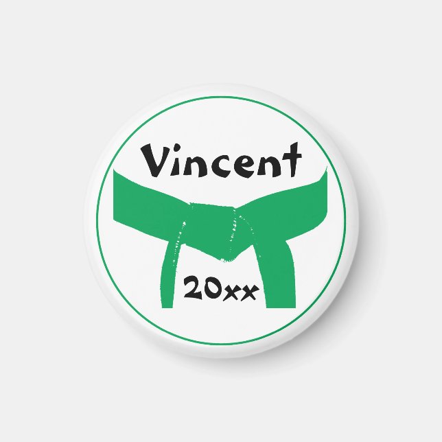 Martial Arts Green Belt Magnet (Front)