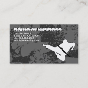 martial arts : grunge silhouettes : business card