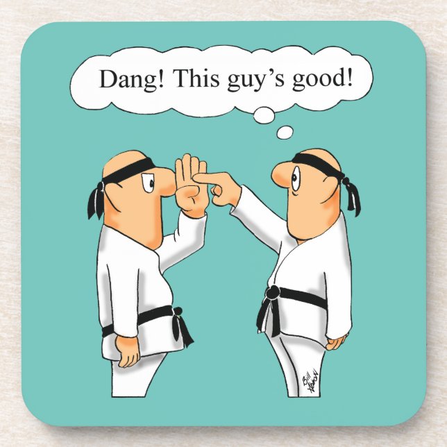  Martial Arts Humour Coaster Set (6) (Front)