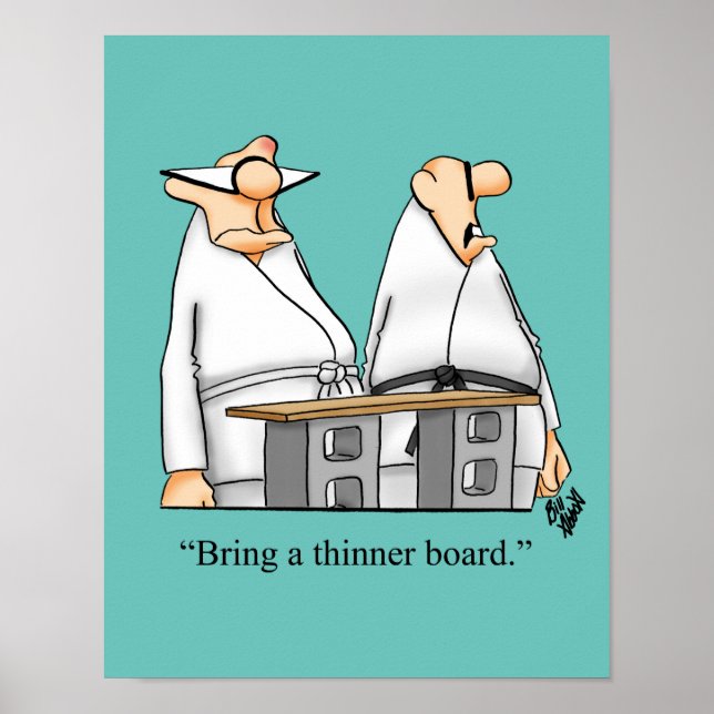Martial Arts Humour Poster Gift (Front)