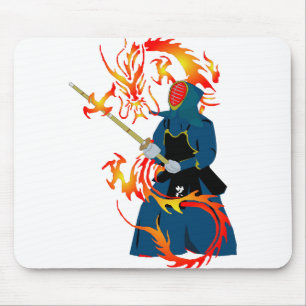 Martial Arts Hwa Rang Do Stick Fighting Dragon Mouse Mat