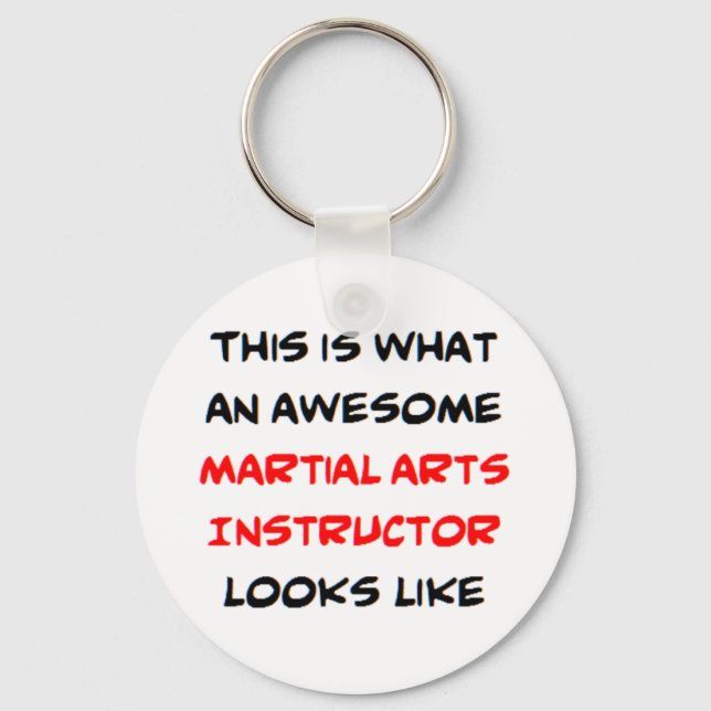 martial arts instructor, awesome key ring (Front)
