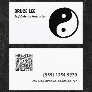 Martial Arts Instructor Custom QR Business Card