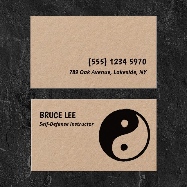 Martial Arts Instructor Premium Business Card (Martial Arts Instructor Business Cards)