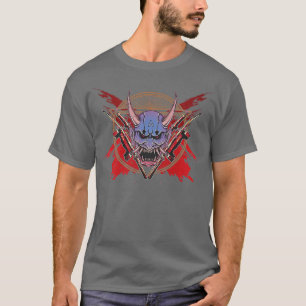 Martial Arts Japanese Katana with Tengu Samurai Ma T-Shirt