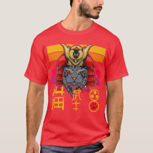 Martial arts Japanese samurai cat Japanese cat lov T-Shirt