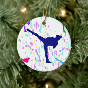 MARTIAL ARTS - JUDO         CERAMIC TREE DECORATION