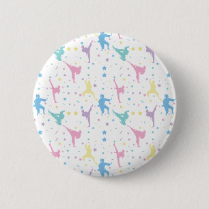 Martial Arts Karate Abstract Stars Sparkles 6 Cm Round Badge