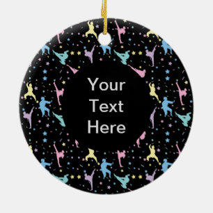 Martial Arts Karate Abstract Stars Sparkles Ceramic Tree Decoration