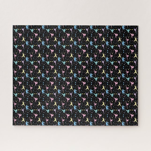 Martial Arts Karate Abstract Stars Sparkles Jigsaw Puzzle (Horizontal)