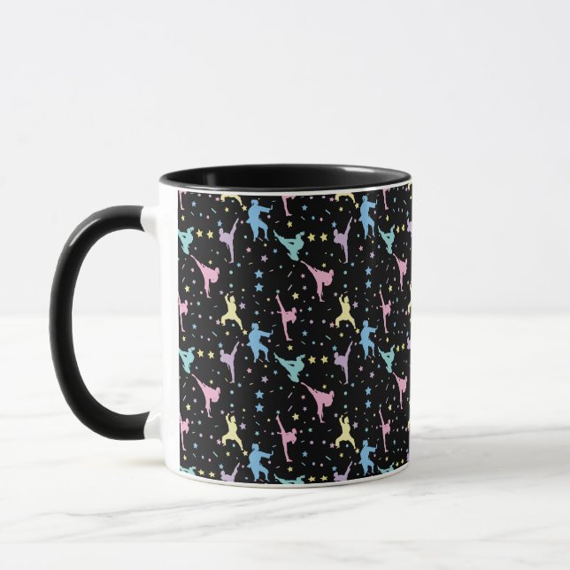 Martial Arts Karate Abstract Stars Sparkles Mug (Left)