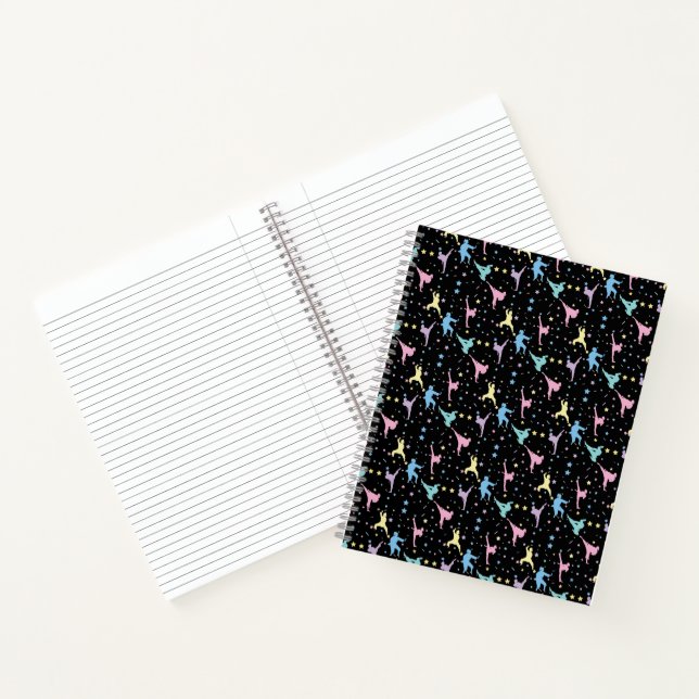 Martial Arts Karate Abstract Stars Sparkles Notebook (Inside)