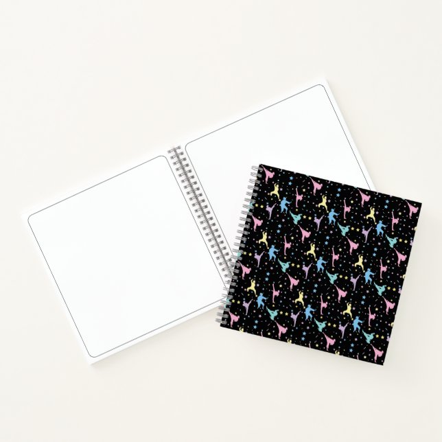 Martial Arts Karate Abstract Stars Sparkles Notebook (Inside)