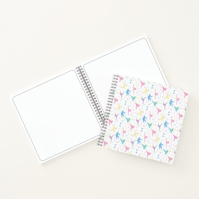 Martial Arts Karate Abstract Stars Sparkles Notebook (Inside)