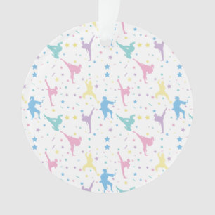Martial Arts Karate Abstract Stars Sparkles Ornament