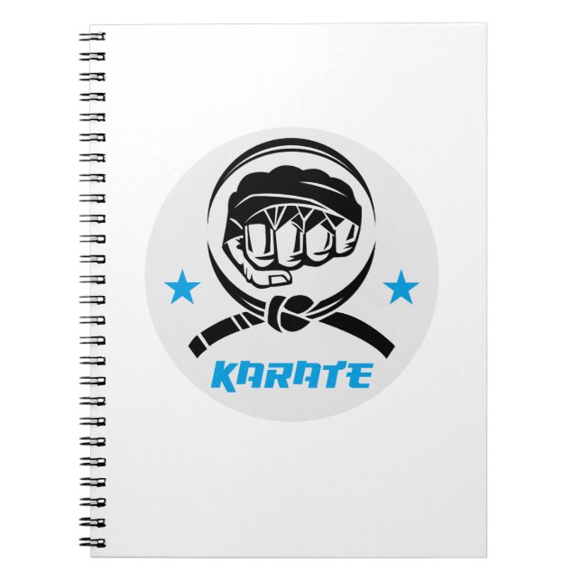 Martial Arts Karate Black Belt Notebook (Front)