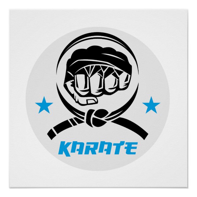 Martial Arts Karate Black Belt Poster (Front)
