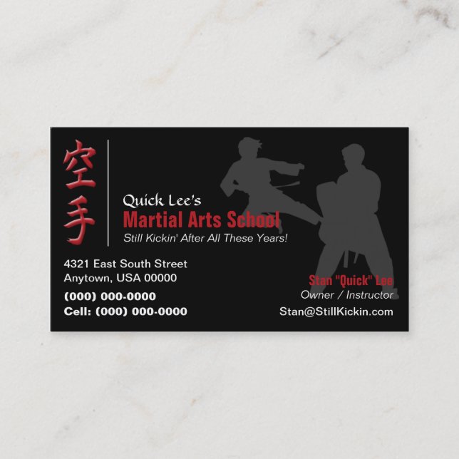 Martial Arts / Karate Business Card (Front)