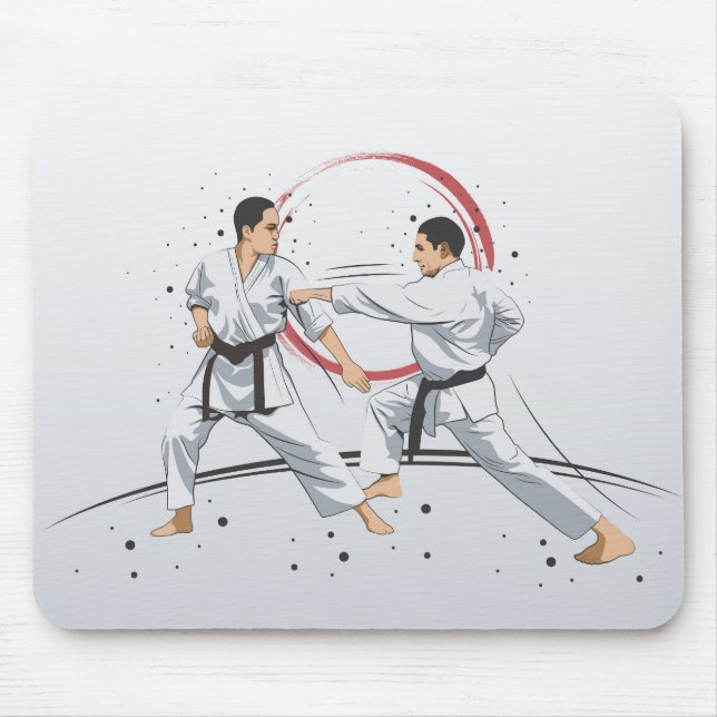 Martial Arts Karate Combat Fighting or Sparring Mouse Mat (Front)
