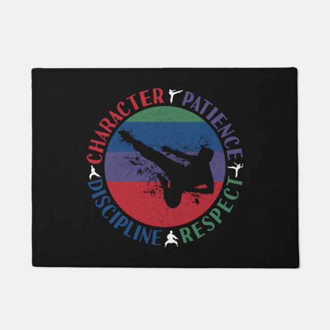 Martial Arts - Karate Core Values Doormat (Front)