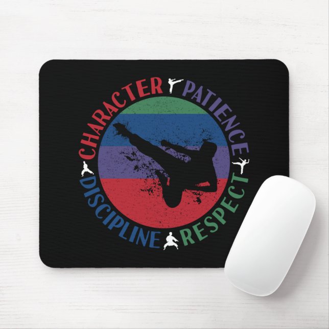 Martial Arts - Karate Core Values Mouse Mat (With Mouse)