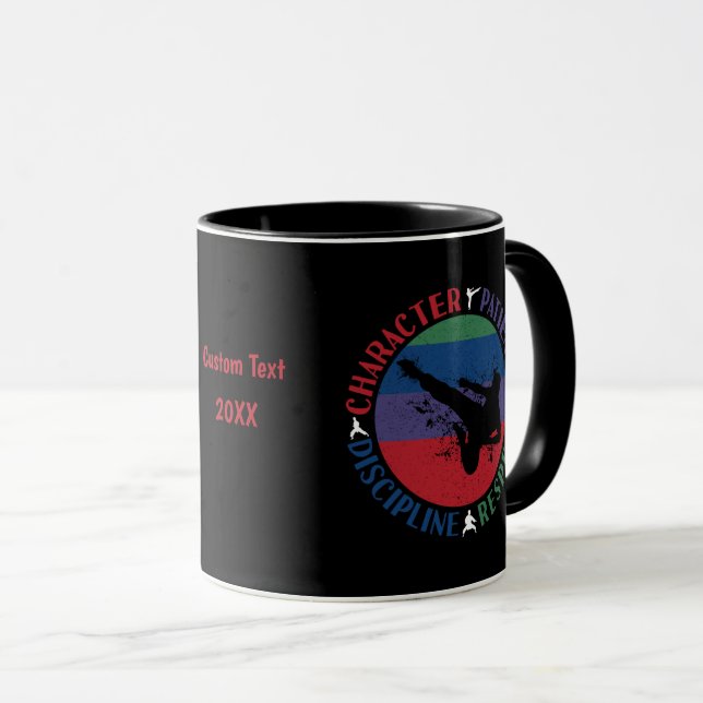 Martial Arts - Karate Core Values Mug (Front Right)