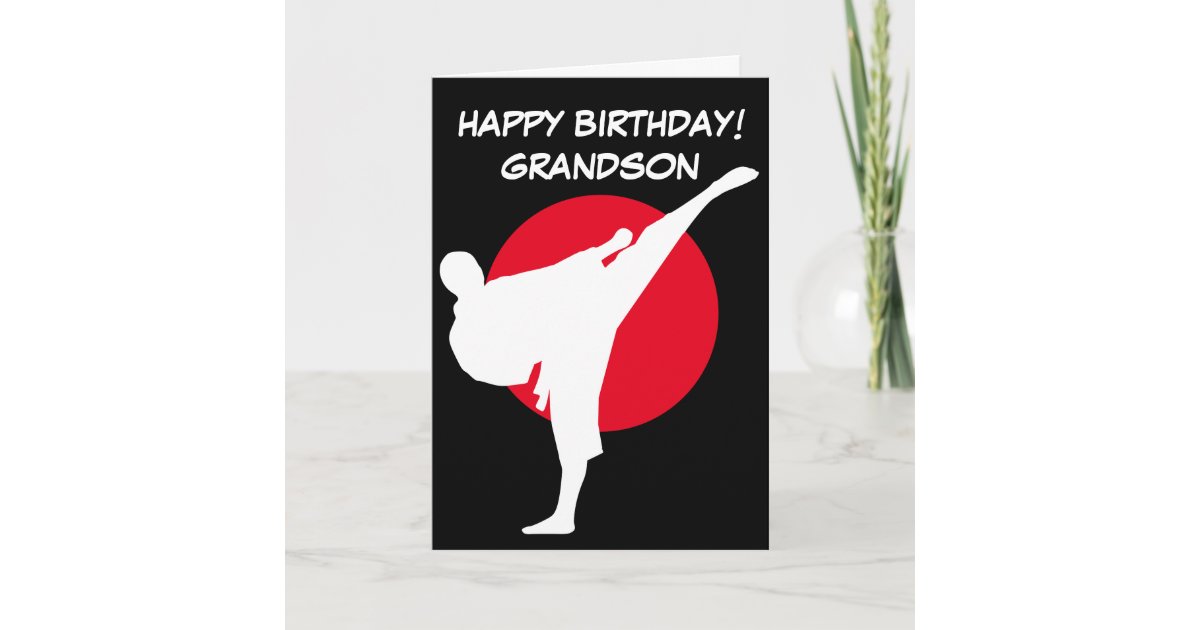 martial arts karate custom happy birthday card zazzlecouk