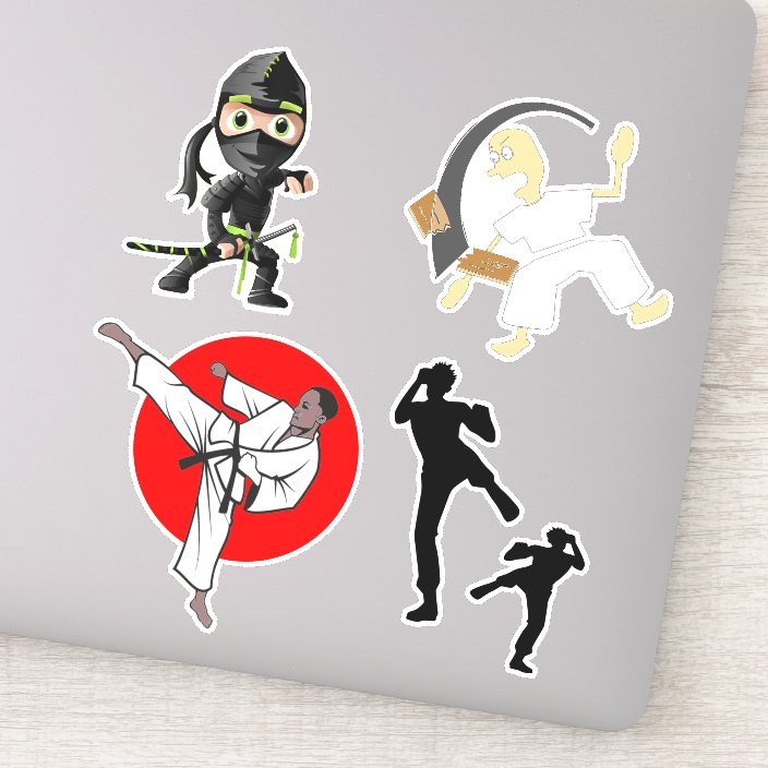 Martial Arts, Karate Decal Sticker Sheets Zazzle.co.uk